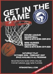 NTBA House League and Mini Huskies ad